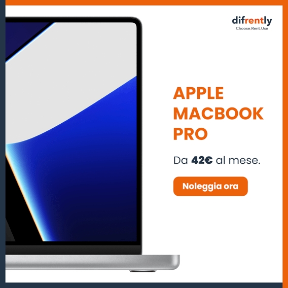 Noleggia Apple Macbook Pro M1 con difrently